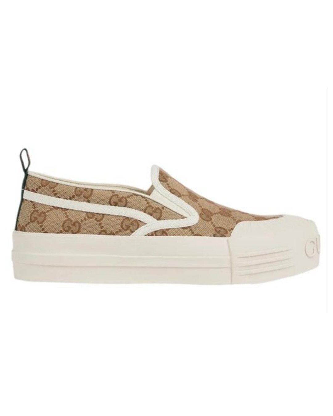 Tenis Gucci logo-pattern slip-on sneakers