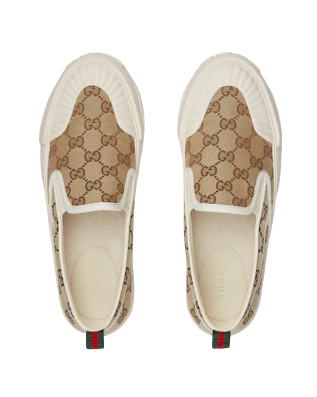 Tenis Gucci logo-pattern slip-on sneakers