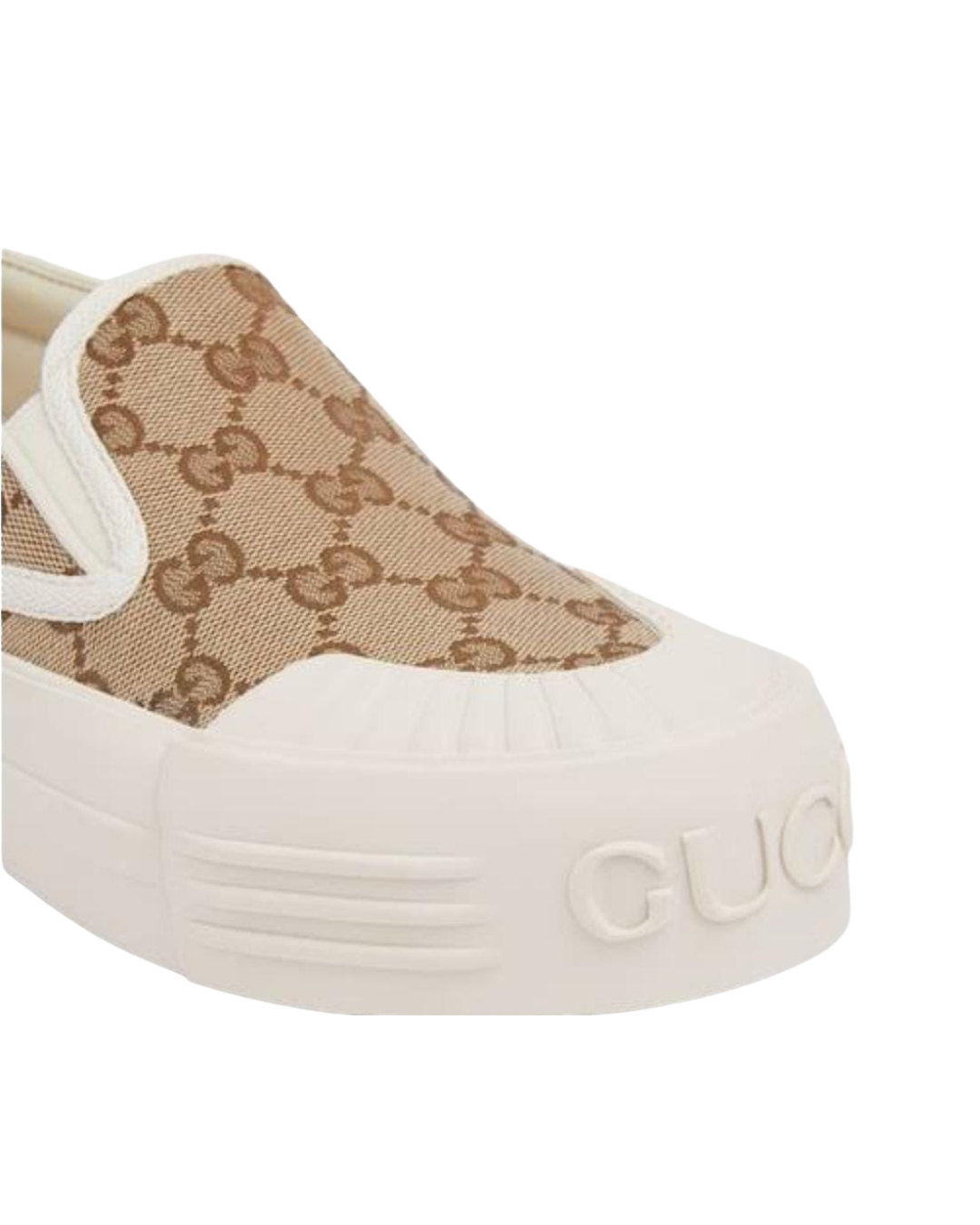 Tenis Gucci logo-pattern slip-on sneakers