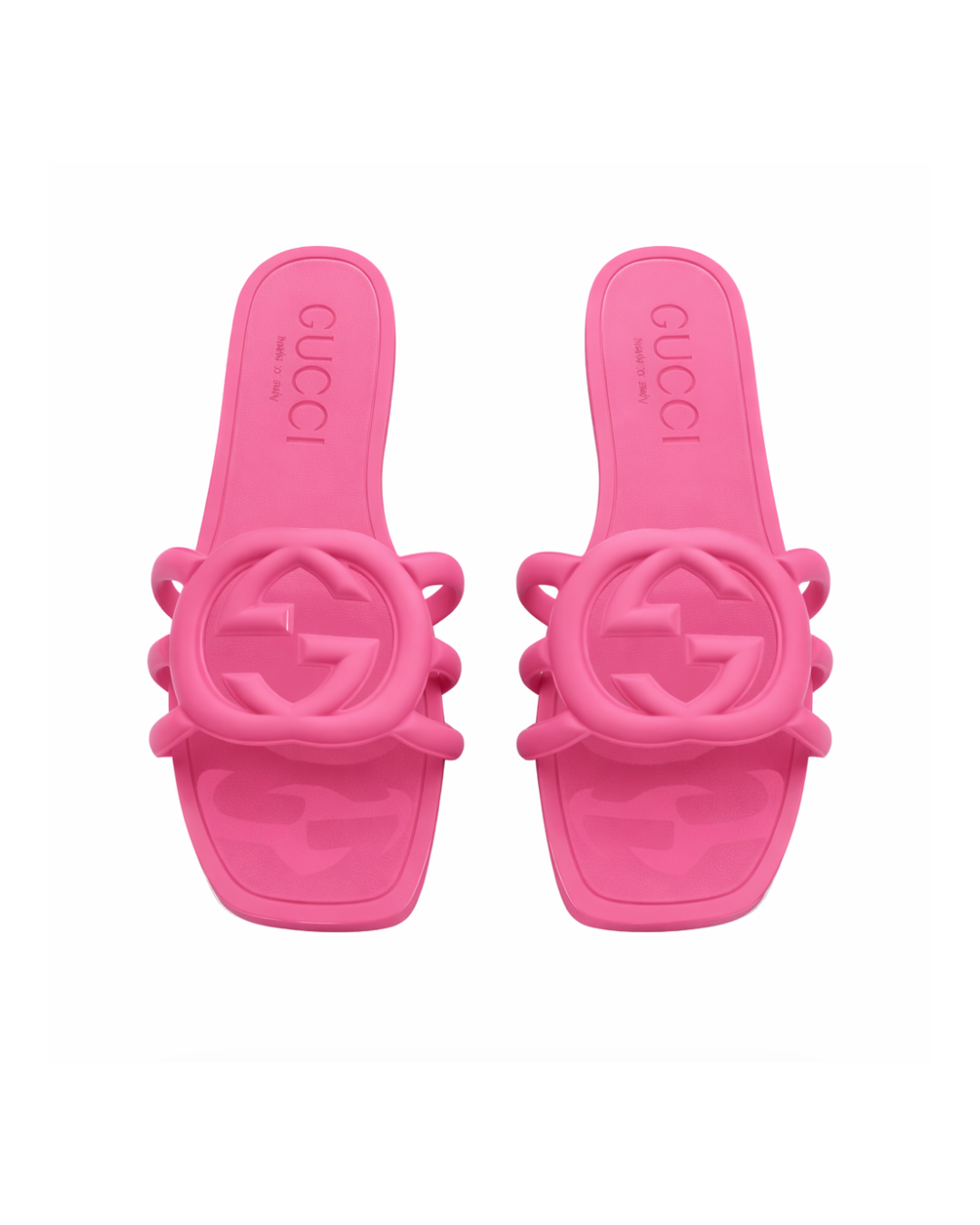 Chanclas Gucci para playa rosas
