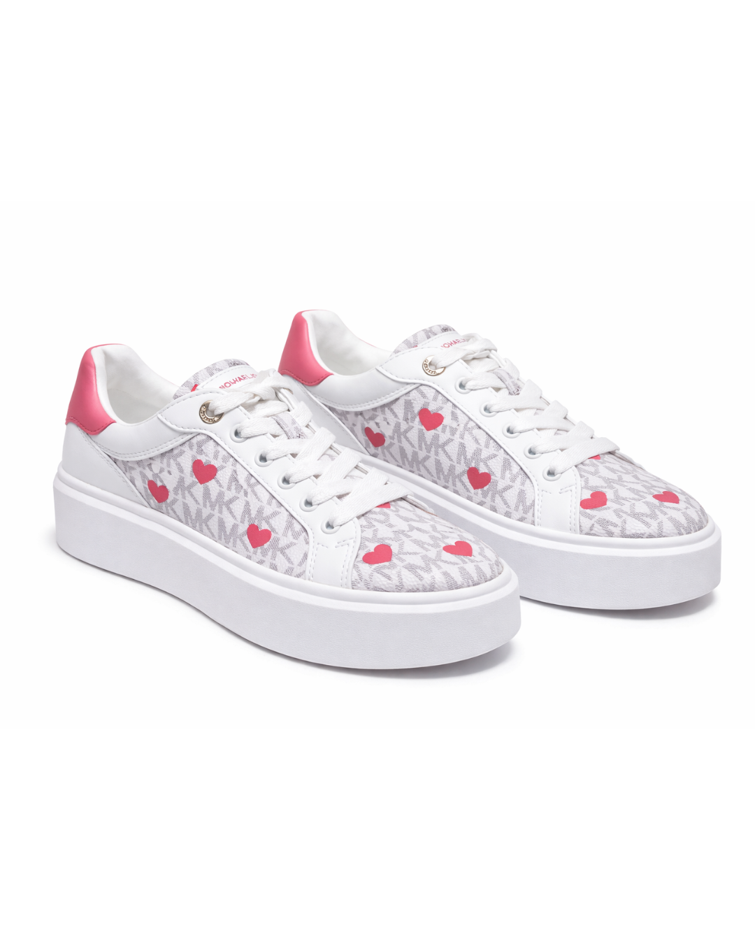 Tenis Michael Kors Blancos con Corazones
