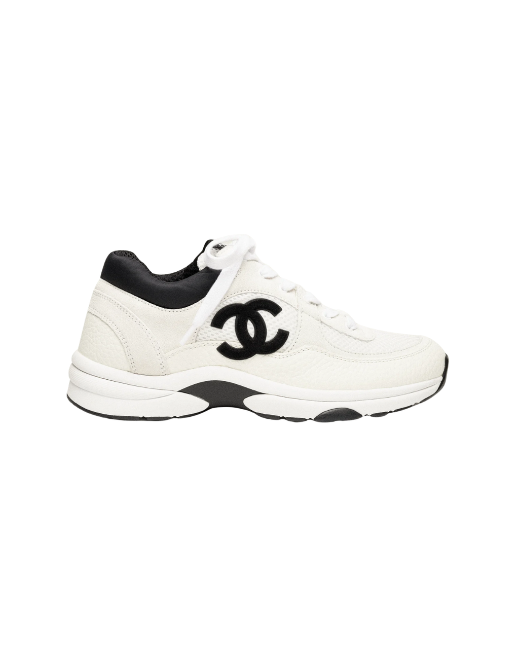 Tenis Chanel de Malla, piel de ternera suave y piel de ternera granulada