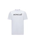 Playera Moncler Blanca - Cuello Redondo Estampada con Logotipo